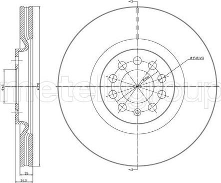 Cifam 800-1515C - Bremsscheibe alexcarstop-ersatzteile.com