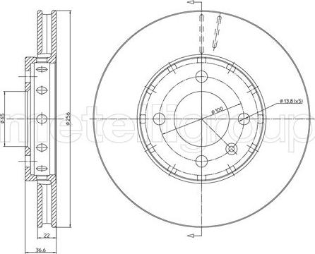 Cifam 800-1371C - Bremsscheibe alexcarstop-ersatzteile.com