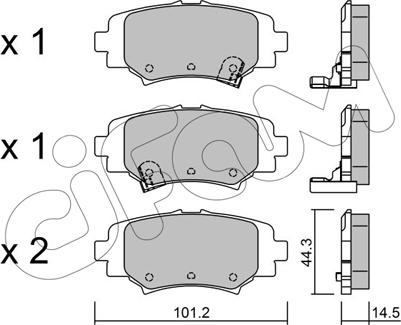 Cifam 822-993-0 - Bremsbelagsatz, Scheibenbremse alexcarstop-ersatzteile.com