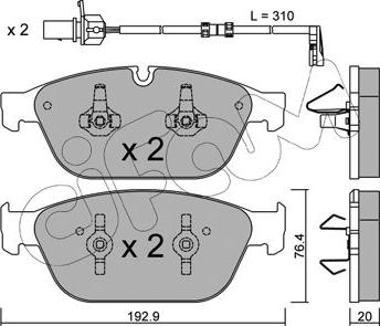 Cifam 822-954-0K - Bremsbelagsatz, Scheibenbremse alexcarstop-ersatzteile.com