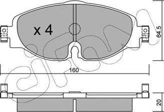 Cifam 822-950-0 - Bremsbelagsatz, Scheibenbremse alexcarstop-ersatzteile.com