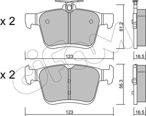 Cifam 822-951-0 - Bremsbelagsatz, Scheibenbremse alexcarstop-ersatzteile.com