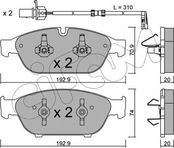 Cifam 822-953-0K - Bremsbelagsatz, Scheibenbremse alexcarstop-ersatzteile.com