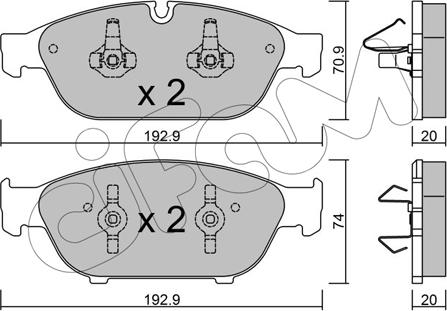 Cifam 822-953-0 - Bremsbelagsatz, Scheibenbremse alexcarstop-ersatzteile.com