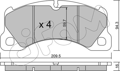 Cifam 822-957-0 - Bremsbelagsatz, Scheibenbremse alexcarstop-ersatzteile.com