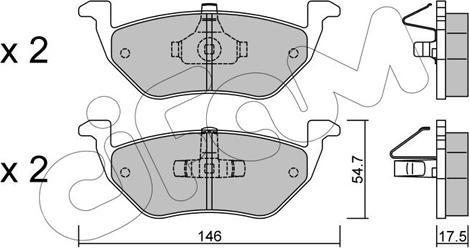 Cifam 822-907-0 - Bremsbelagsatz, Scheibenbremse alexcarstop-ersatzteile.com