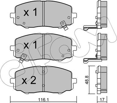 Cifam 822-912-0 - Bremsbelagsatz, Scheibenbremse alexcarstop-ersatzteile.com