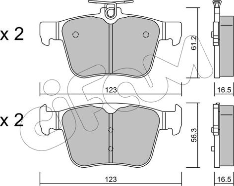 Cifam 822-981-0 - Bremsbelagsatz, Scheibenbremse alexcarstop-ersatzteile.com