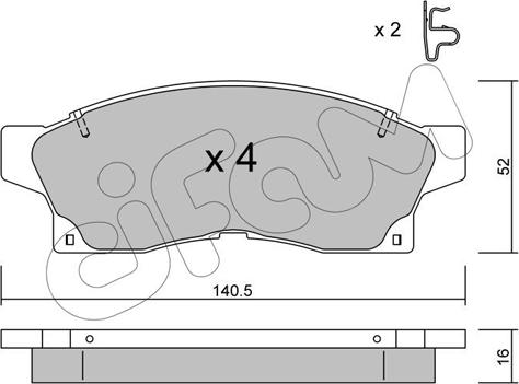 Cifam 822-444-0 - Bremsbelagsatz, Scheibenbremse alexcarstop-ersatzteile.com