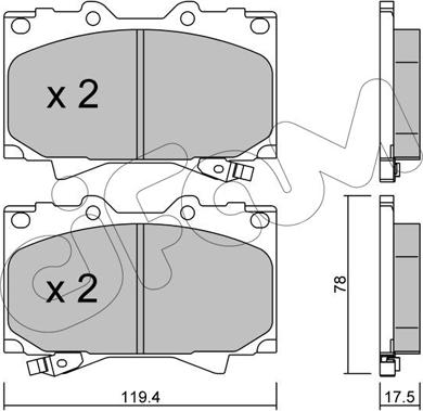 Cifam 822-452-0 - Bremsbelagsatz, Scheibenbremse alexcarstop-ersatzteile.com