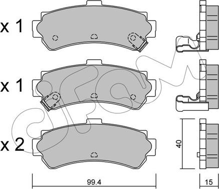 Cifam 822-403-0 - Bremsbelagsatz, Scheibenbremse alexcarstop-ersatzteile.com