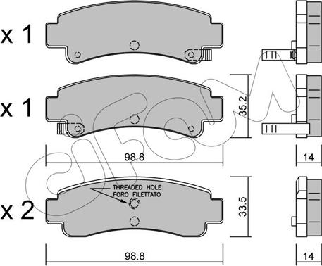 Cifam 822-402-0 - Bremsbelagsatz, Scheibenbremse alexcarstop-ersatzteile.com