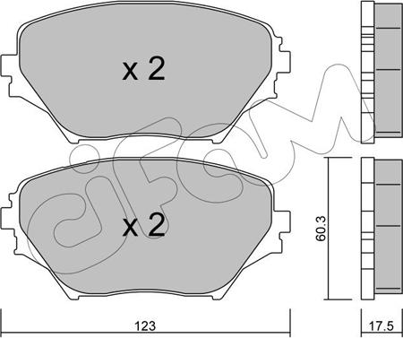 Cifam 822-430-0 - Bremsbelagsatz, Scheibenbremse alexcarstop-ersatzteile.com