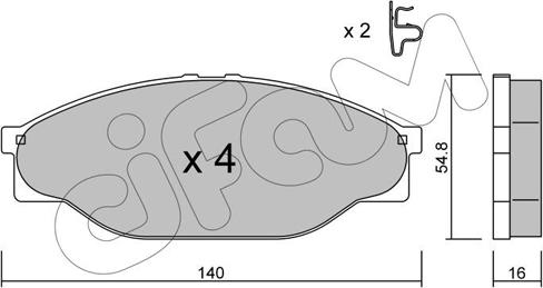 Cifam 822-433-0 - Bremsbelagsatz, Scheibenbremse alexcarstop-ersatzteile.com