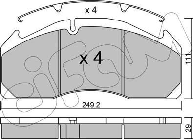 Cifam 822-593-0 - Bremsbelagsatz, Scheibenbremse alexcarstop-ersatzteile.com