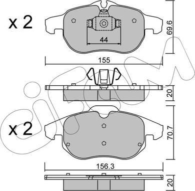 Cifam 822-540-0 - Bremsbelagsatz, Scheibenbremse alexcarstop-ersatzteile.com