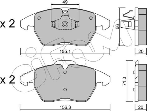 Cifam 822-548-2 - Bremsbelagsatz, Scheibenbremse alexcarstop-ersatzteile.com