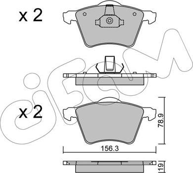 Cifam 822-550-2 - Bremsbelagsatz, Scheibenbremse alexcarstop-ersatzteile.com