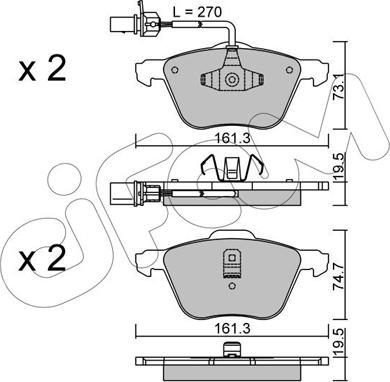 Cifam 822-551-0 - Bremsbelagsatz, Scheibenbremse alexcarstop-ersatzteile.com