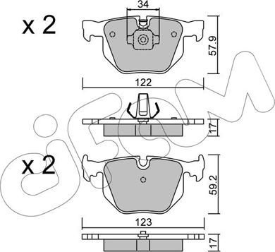 Cifam 822-561-0 - Bremsbelagsatz, Scheibenbremse alexcarstop-ersatzteile.com