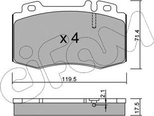 Cifam 822-563-0 - Bremsbelagsatz, Scheibenbremse alexcarstop-ersatzteile.com