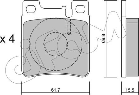 Cifam 822-567-0 - Bremsbelagsatz, Scheibenbremse alexcarstop-ersatzteile.com