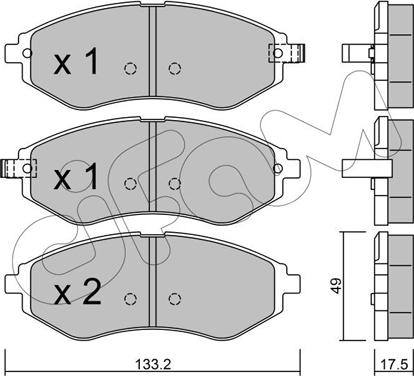 Cifam 822-508-1 - Bremsbelagsatz, Scheibenbremse alexcarstop-ersatzteile.com