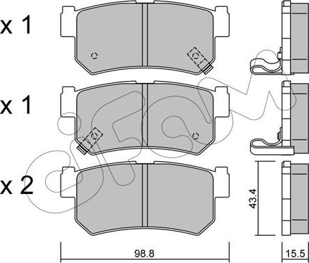 Cifam 822-519-0 - Bremsbelagsatz, Scheibenbremse alexcarstop-ersatzteile.com