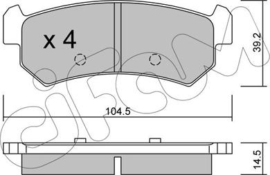 Cifam 822-511-0 - Bremsbelagsatz, Scheibenbremse alexcarstop-ersatzteile.com