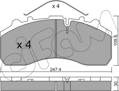 Cifam 822-585-0 - Bremsbelagsatz, Scheibenbremse alexcarstop-ersatzteile.com