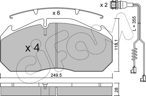 Cifam 822-586-4K - Bremsbelagsatz, Scheibenbremse alexcarstop-ersatzteile.com