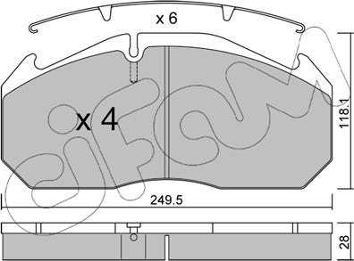 Cifam 822-586-0 - Bremsbelagsatz, Scheibenbremse alexcarstop-ersatzteile.com