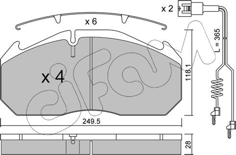 Cifam 822-586-3K - Bremsbelagsatz, Scheibenbremse alexcarstop-ersatzteile.com