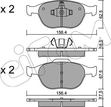 Cifam 822-533-0 - Bremsbelagsatz, Scheibenbremse alexcarstop-ersatzteile.com