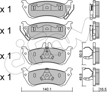 Cifam 822-570-1 - Bremsbelagsatz, Scheibenbremse alexcarstop-ersatzteile.com