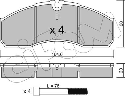 Cifam 822-578-5 - Bremsbelagsatz, Scheibenbremse alexcarstop-ersatzteile.com