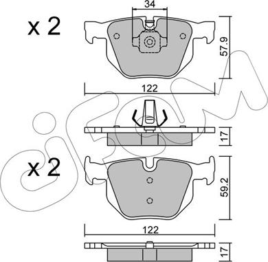 Cifam 822-644-4 - Bremsbelagsatz, Scheibenbremse alexcarstop-ersatzteile.com