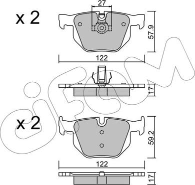 Cifam 822-644-0 - Bremsbelagsatz, Scheibenbremse alexcarstop-ersatzteile.com