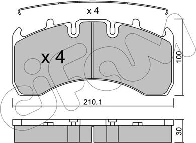 Cifam 822-650-0 - Bremsbelagsatz, Scheibenbremse alexcarstop-ersatzteile.com