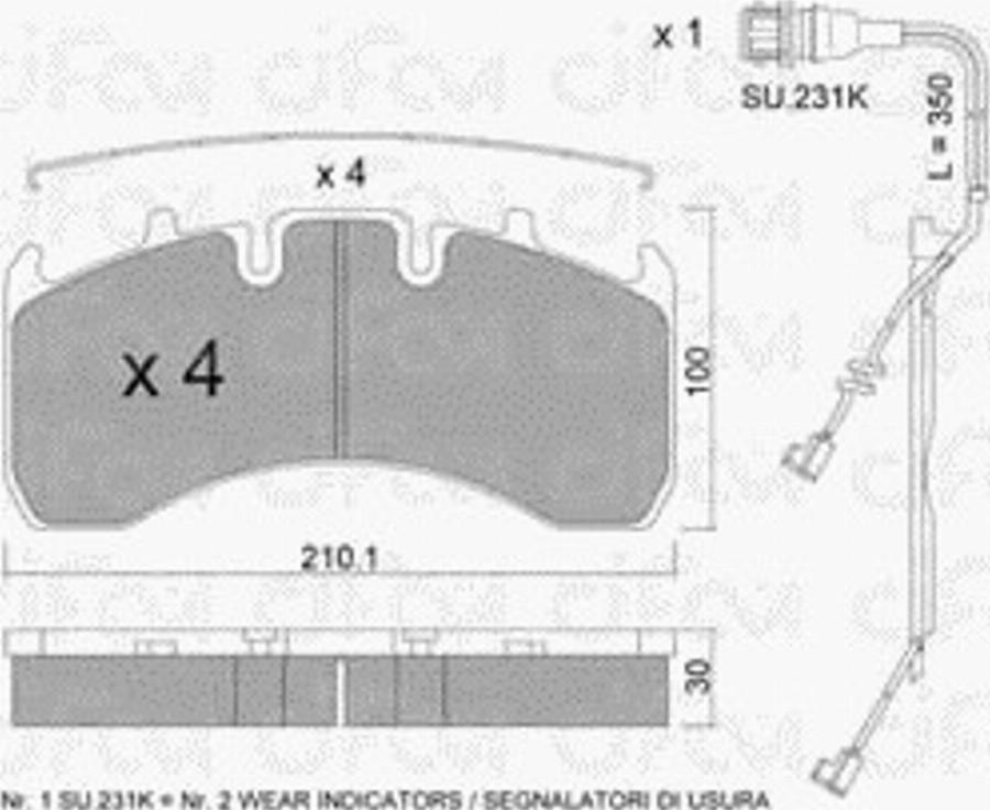 Cifam 822-650-1K - Bremsbelagsatz, Scheibenbremse alexcarstop-ersatzteile.com