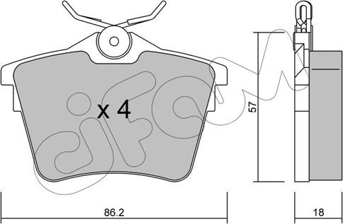 Cifam 822-602-0 - Bremsbelagsatz, Scheibenbremse alexcarstop-ersatzteile.com