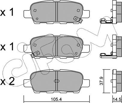 Cifam 822-612-0 - Bremsbelagsatz, Scheibenbremse alexcarstop-ersatzteile.com