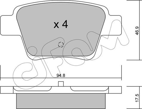 Cifam 822-639-0 - Bremsbelagsatz, Scheibenbremse alexcarstop-ersatzteile.com