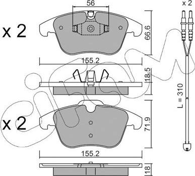 Cifam 822-675-5K - Bremsbelagsatz, Scheibenbremse alexcarstop-ersatzteile.com