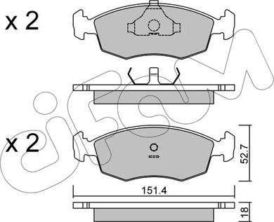 Cifam 822-094-2 - Bremsbelagsatz, Scheibenbremse alexcarstop-ersatzteile.com