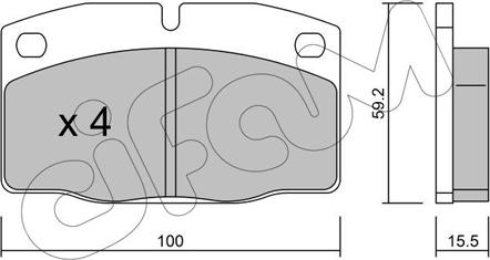 Cifam 822-044-0 - Bremsbelagsatz, Scheibenbremse alexcarstop-ersatzteile.com