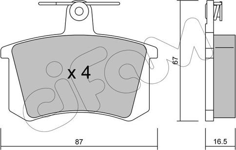 Cifam 822-048-0 - Bremsbelagsatz, Scheibenbremse alexcarstop-ersatzteile.com