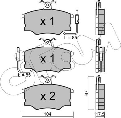 Cifam 822-053-0 - Bremsbelagsatz, Scheibenbremse alexcarstop-ersatzteile.com