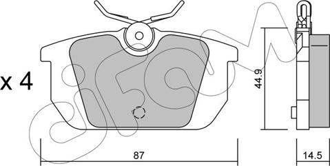 Cifam 822-064-0 - Bremsbelagsatz, Scheibenbremse alexcarstop-ersatzteile.com