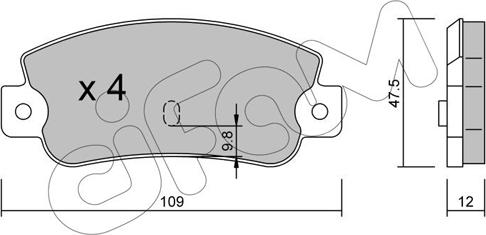 Cifam 822-063-0 - Bremsbelagsatz, Scheibenbremse alexcarstop-ersatzteile.com